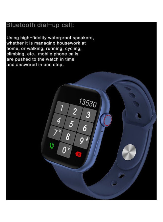 FK88 Silicone Smart Watch Series 6 – Full Touch Screen, Blue - Image 3
