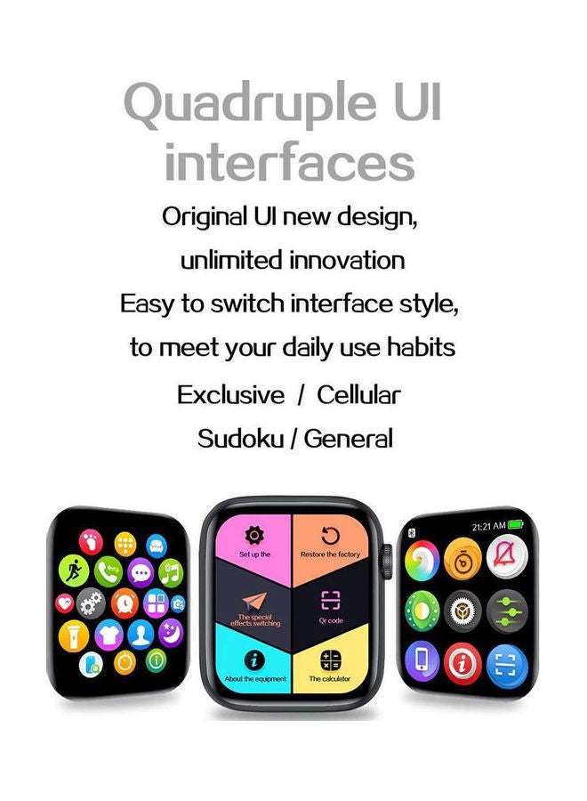 FK88 Silicone Smart Watch Series 6 – Full Touch Screen, Blue - Image 4