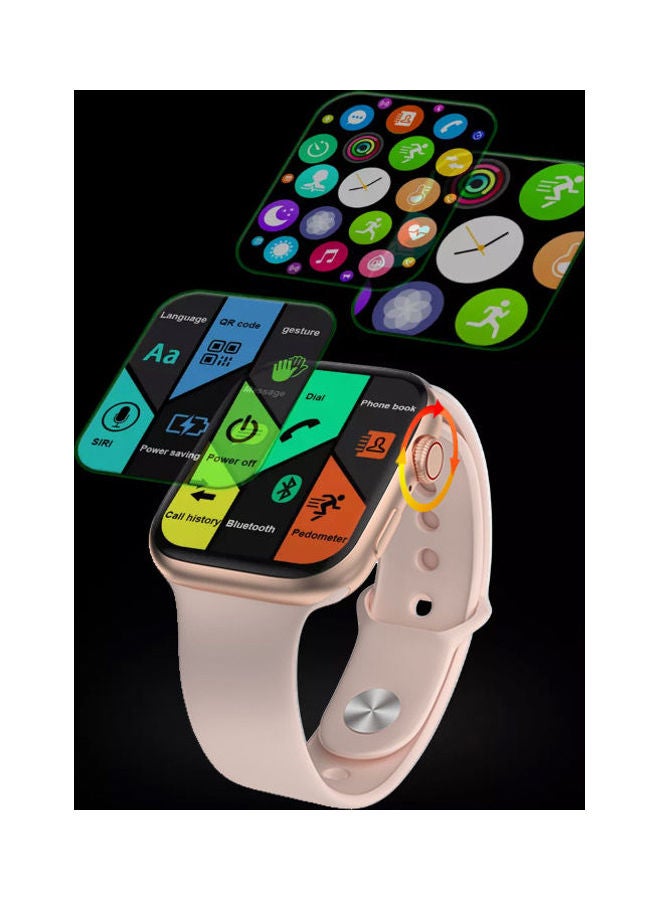 FK88 Silicone Smart Watch Series 6 – Full Touch Screen, Rose Gold - Image 3