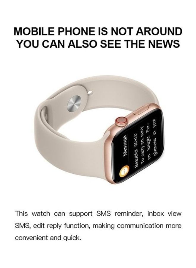 K90 Smart Watch Full Touch Screen, Massages & Calls Compatible With Android And IOS Rose Gold - Image 4