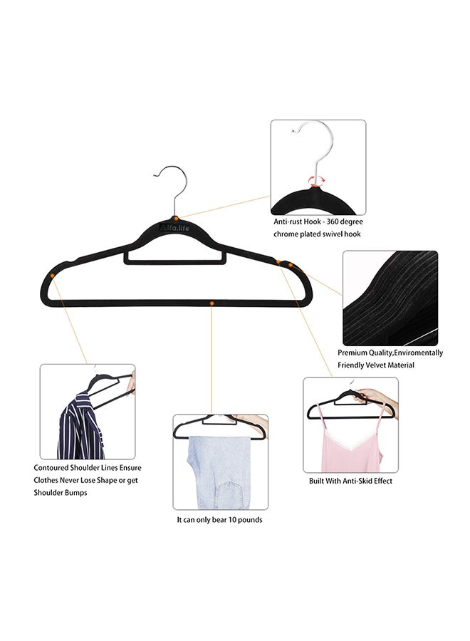 Non Slip Hangers Set Black 45x23cm - v1614513538/N44744042A_4