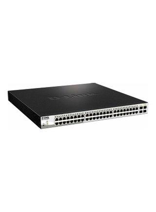 52 Port Gigabit Smart Managed Switch - 48x 10/100/1000BASE-T Ports, 4x Gigabit GbE/SFP, Advanced L2 Switching, L2+ Static Routing | DGS-1210-52 Black/Grey - v1614519126/N44788938A_1