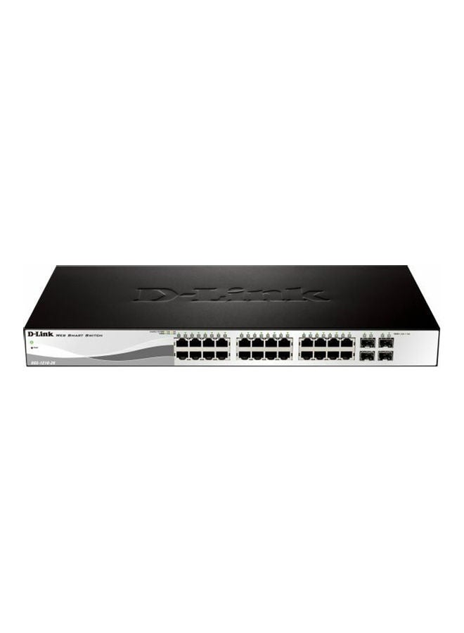 24-Port 10/100/1000Base-Twith 4 SFP Smart Switch Black/Grey