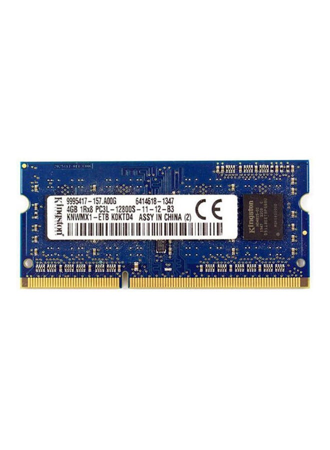 Kingston - (1X4Gb) Pc3L-12800 Ddr3-1600 1600Mhz Laptop Memory Ram (Knwmx1-Etb) Blue - Image 1