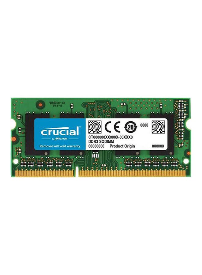 crucial 4Gb Ddr3 1333 Mt/S (Pc3-10600) Cl9 Sodimm 204Pin 1.35V/1.5V For Mac Ct4G3S1339Mceu Green 