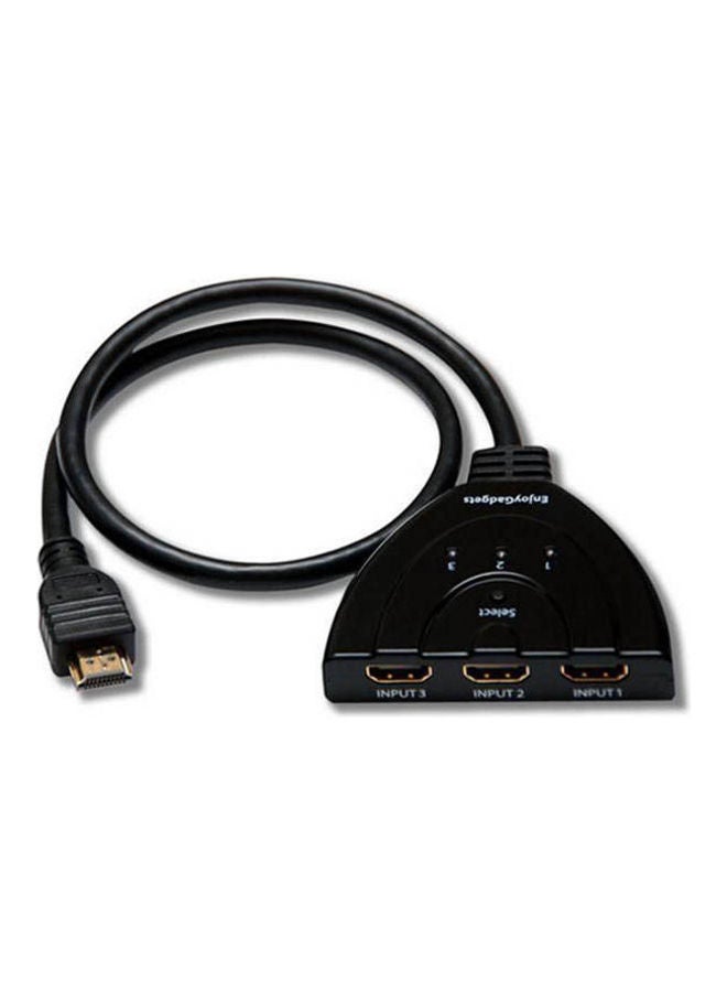 3 Port Hdmi 1080P Switcher Switch Splitter For Hdtv Dvd Xbox 360 Black