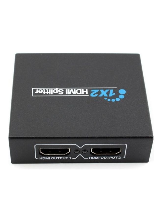 Hdmi Splitter Full Hd 1080P Video Hdcp Hdmi Switch Switcher 1X2 Split 1 In 2 Out Amplifier Display For Hdtv Dvd Ps3 Ps4 Black