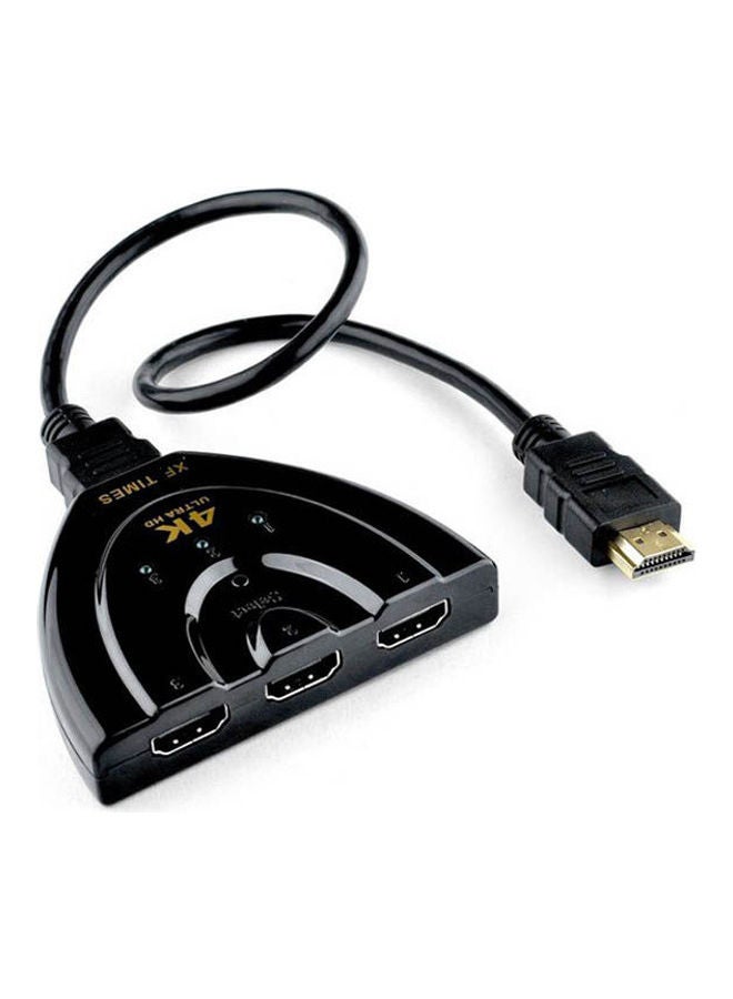 Generic - 4K Hdmi Switch 3 Port Splitter Switcher Hub Box Support 4K 3D 1080P Hdtv Black - Image 1
