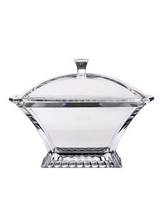 AZAD Rectangular Candy Bowl With Lid Clear 260ml  - Image 1
