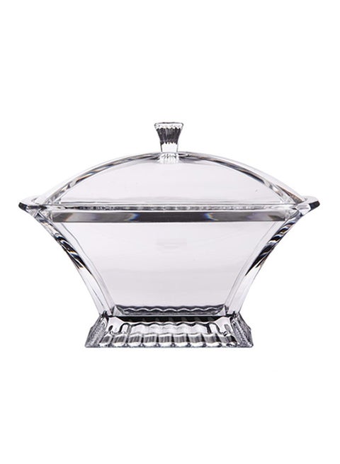 Rectangular Candy Bowl With Lid Clear 260ml