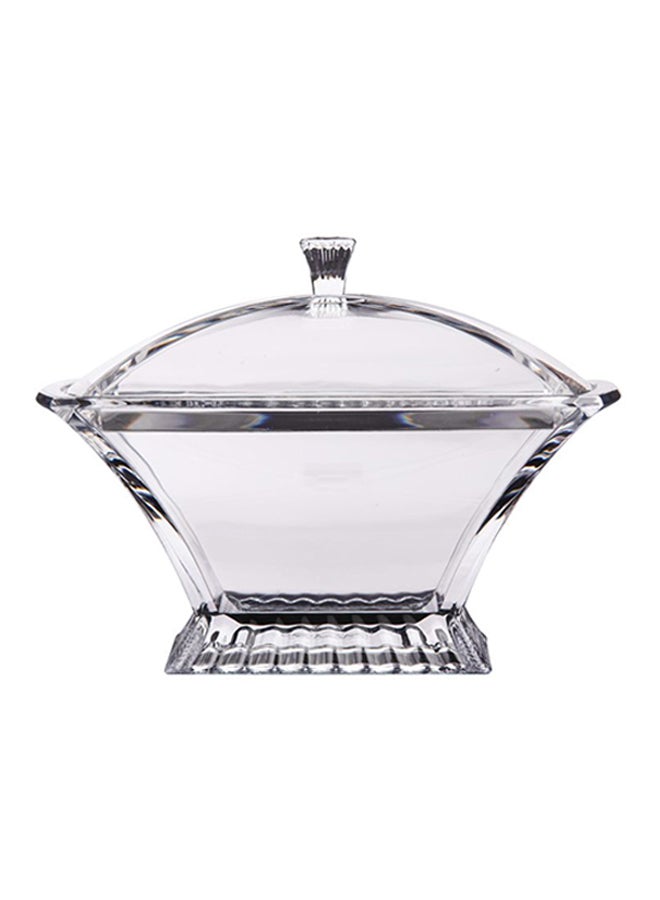 AZAD Rectangular Candy Bowl With Lid Clear 260ml  - Image 1
