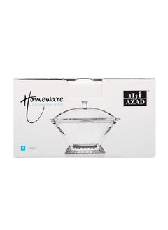 AZAD Rectangular Candy Bowl With Lid Clear 260ml  - Image 4
