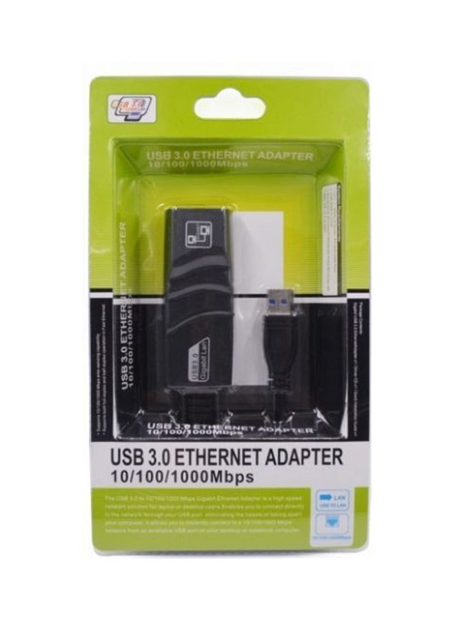 محول سلكي فائق السرعة من USB 3.0 إلى منفذ ايثرنت RJ45 لجهاز ماك بوك أسود - Image 3
