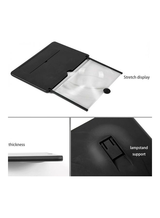 Mobile Phone Video Amplifier Enlarge Screen Magnifier 3D 10 Inch Your Portable Home Cinema Black/Clear - Image 2