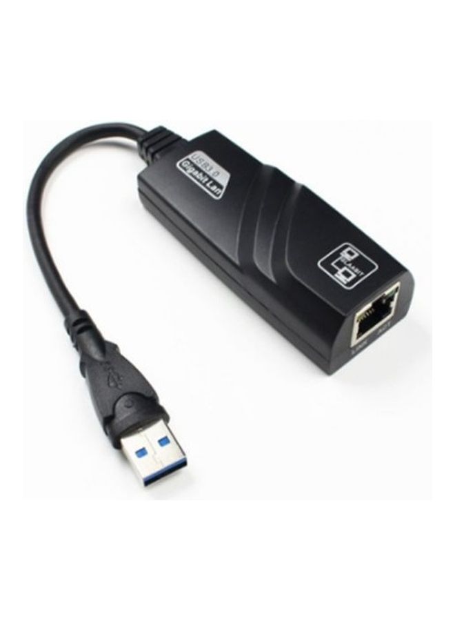 محول شبكة من USB 3.0 إلى جيجابت إيثرنت RJ45 LAN بسرعة 1000 ميجابت في الثانية. أسود - Image 3
