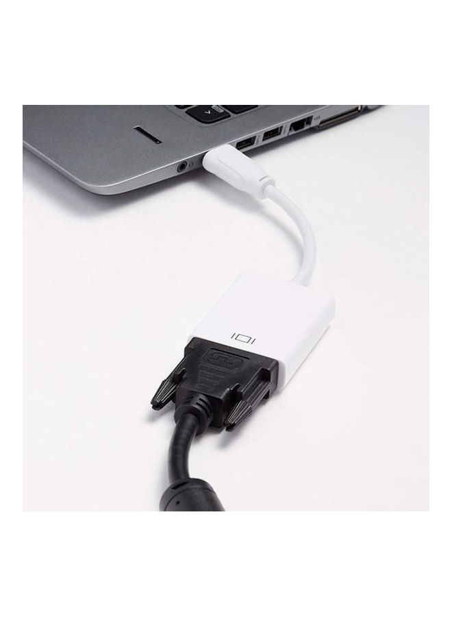 Generic - Displayport To Dvi Monitor Display Adapter White - Image 1