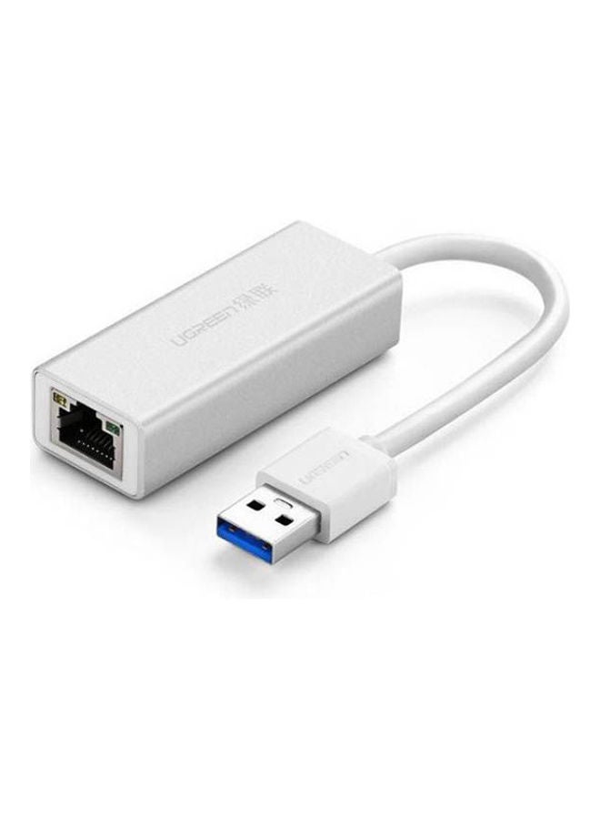 محول من USB 3.0 إلى RJ45 جيجا سبيد 10/100/1000 أبيض