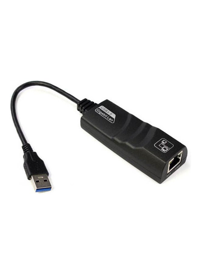 Usb 3.0 Gigabit Ethernet Adapter Supports 10/100/1000Mbps Black