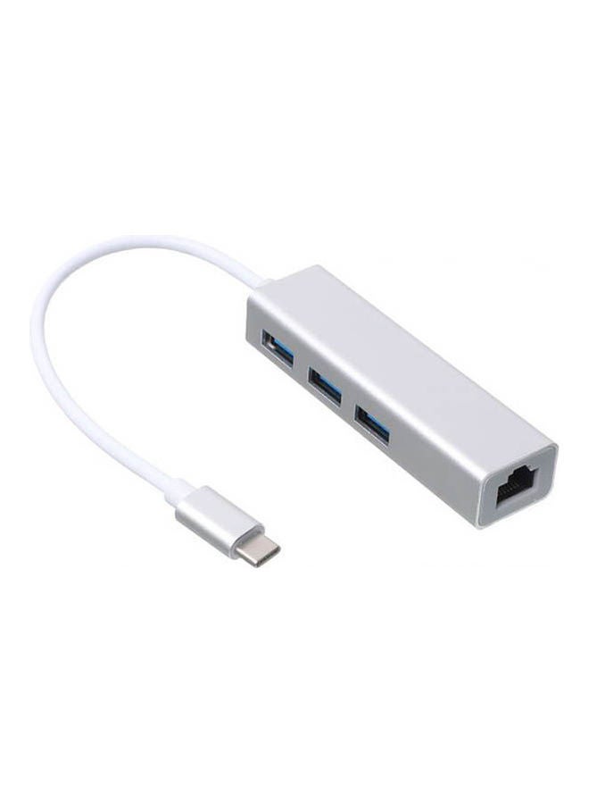 كيندكس محول Usb Type-C إلى جيجابت إيثرنت بـ 3 منافذ طراز 1671 - Image 1