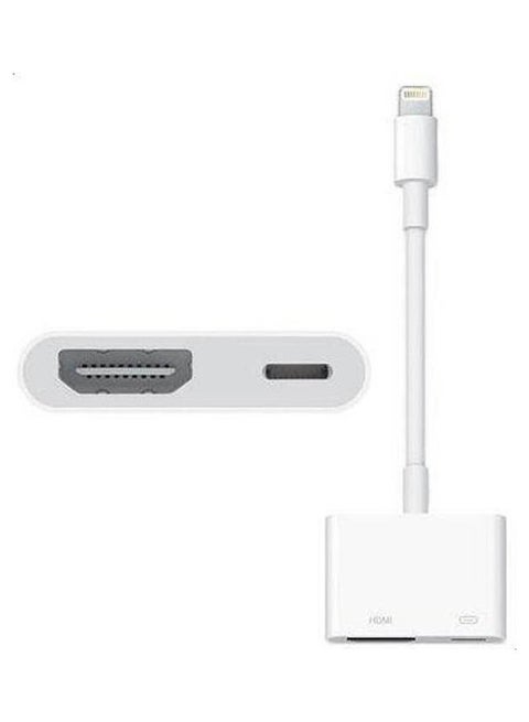 Lightning Digital Av Adapter Hdmi For Apple White