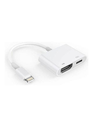 Lightning To Hdmi Adapter 1080P Lightning Digital AV Adapter With Lightning Charging Port Hdmi Sync Screen Connector For Iphone & Ipad White - v1614520522/N44789126A_1