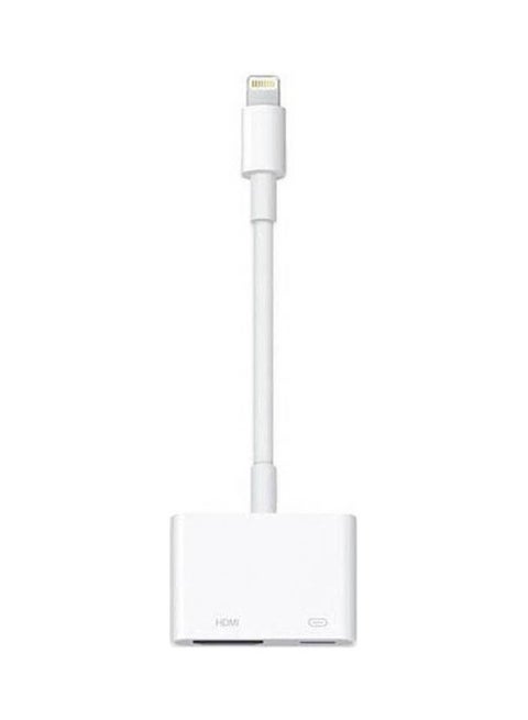 Apple 8Pin Lightning To Digital Av Adapter Hdmi Cable For Iphone & Ipad White