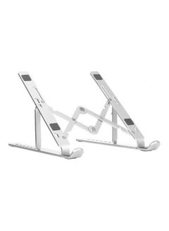 Generic Laptop Stand Aluminum 7 Level Adjustable Silver  - Image 1