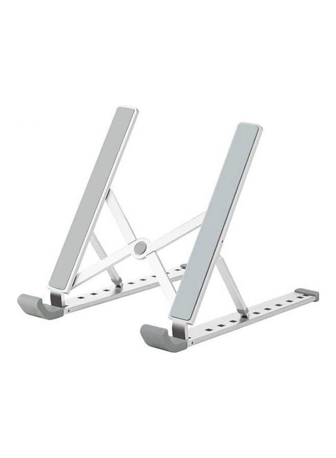 Generic Laptop Stand, Adjustable Portable Laptop Holder For Desk, Aluminum Ventilated Notebook Riser For Macbook Air Pro, More 10-15.6 Inches Pc Computer, Tablet, Ipad Silver  - Image 1
