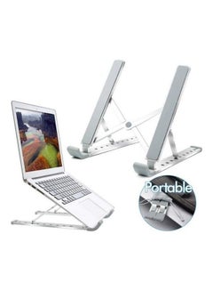 Generic Laptop Stand, Adjustable Portable Laptop Holder For Desk, Aluminum Ventilated Notebook Riser For Macbook Air Pro, More 10-15.6 Inches Pc Computer, Tablet, Ipad Silver  - Image 2
