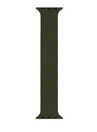 Braided Solo Silicone Loop Strap Band For Apple Watch 1, 2, 3, 4, 5, 6 Se 38/40 Dark Green - v1614521206/N43647825A_1