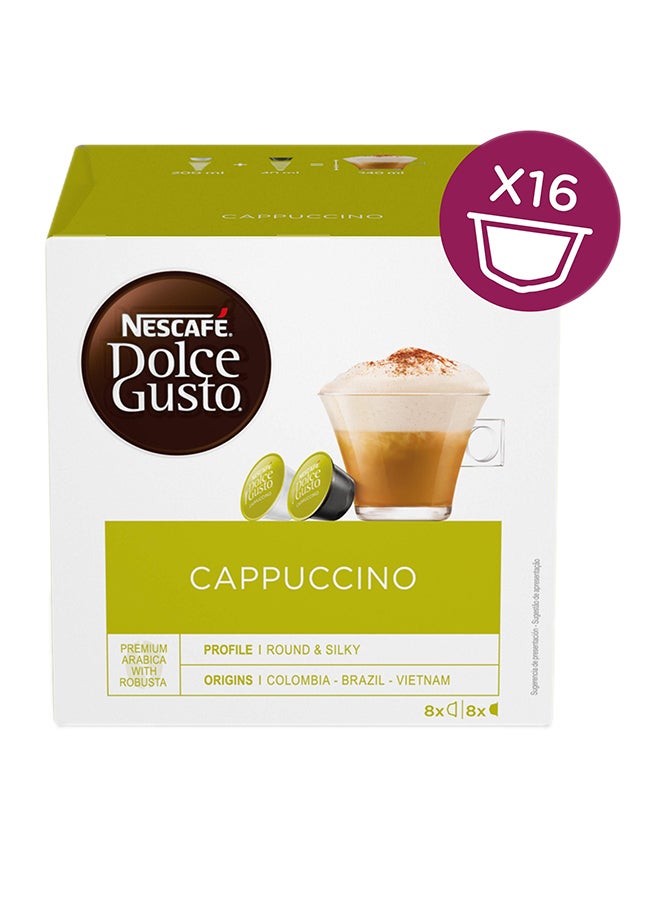 Nescafe Dolce Gusto Cappuccino Coffee 16 Capsules 186.4grams - Image 1