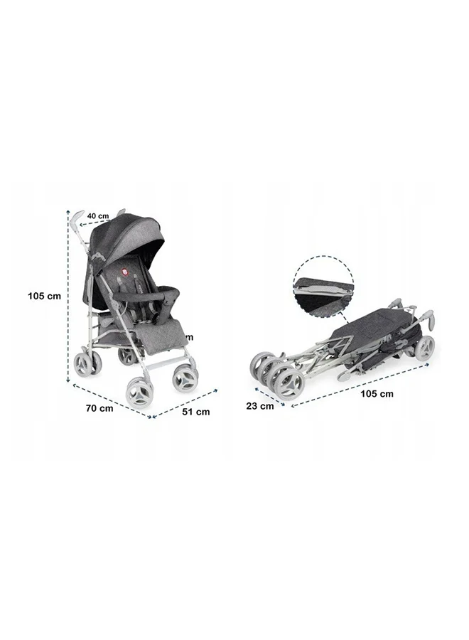 lionelo Irma Stroller Grey/Dark Grey