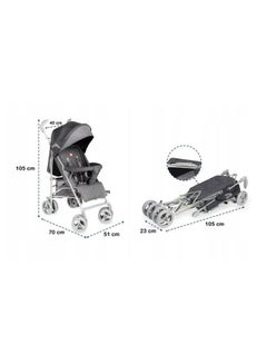 lionelo Irma Stroller Grey/Dark Grey  - Image 5