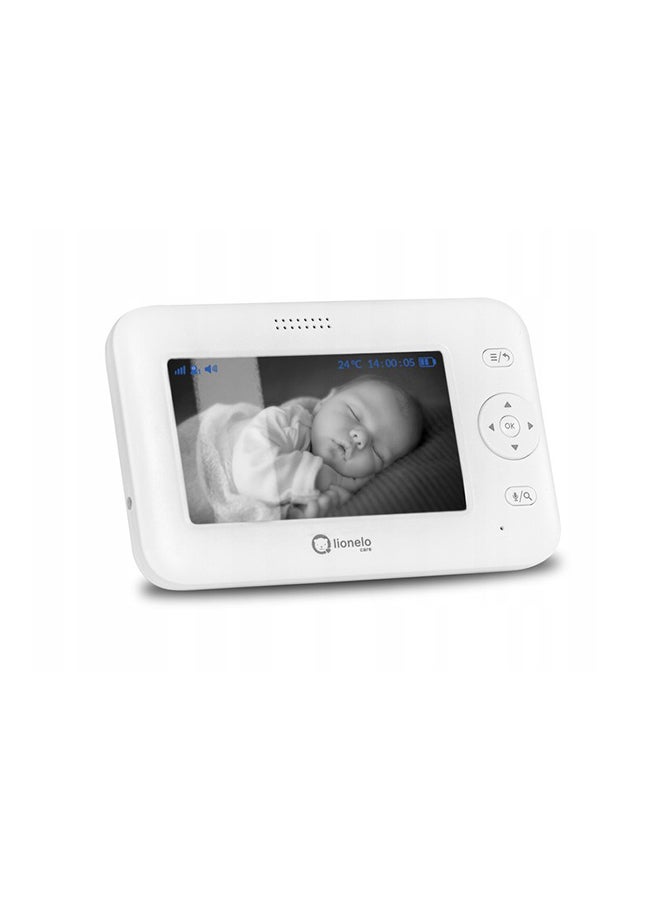 lionelo 2-Piece Babyline 8.1 Video Baby Monitor - White  - Image 3