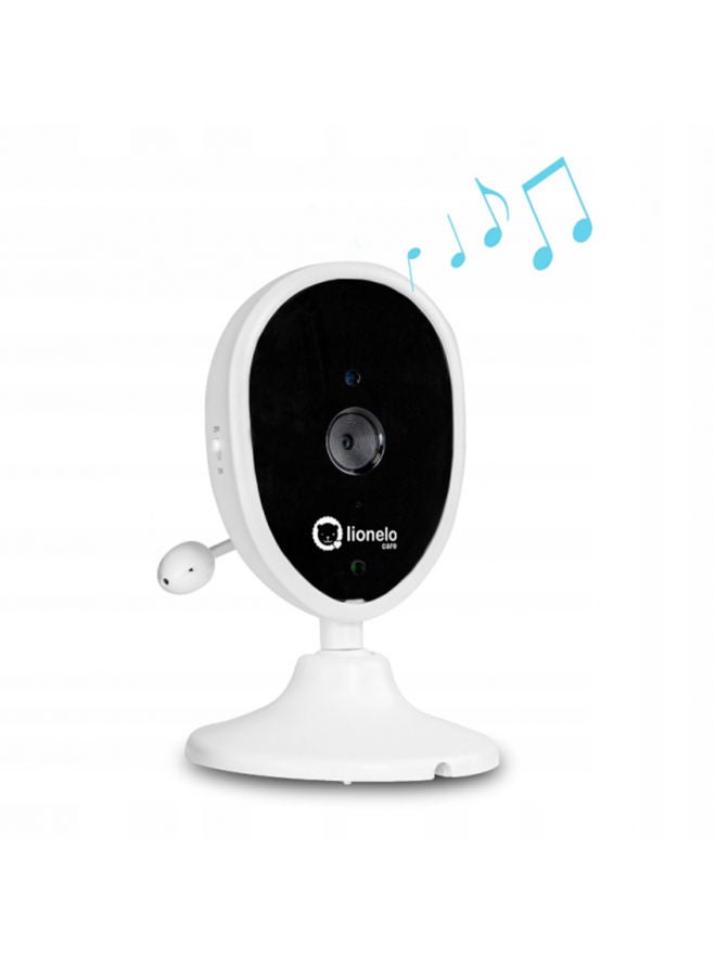 lionelo 2-Piece Babyline 8.1 Video Baby Monitor - White  - Image 4