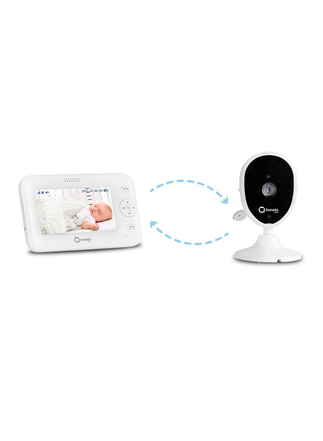 lionelo 2-Piece Babyline 8.1 Video Baby Monitor - White  - Image 5