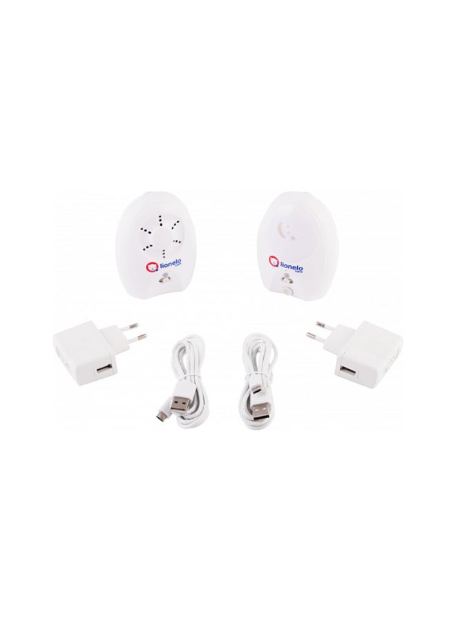 lionelo 2-Piece Babyline 2.1 Audio Baby Monitor - White - Image 4