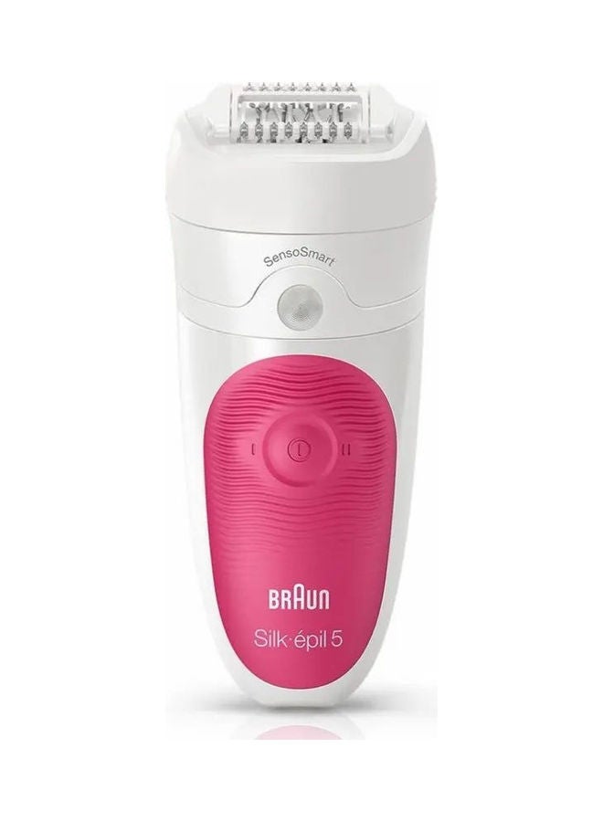 BRAUN - Silk-Epil 5 Wet and Dry Epilator for Women - SE 5513 Fuchia/White - Image 1