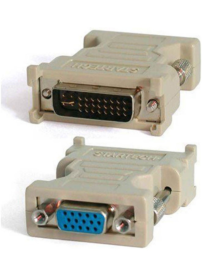 Dvi Dvi-I (M) 24 5 Pin To Vga Video Converter/Adapter Gold 