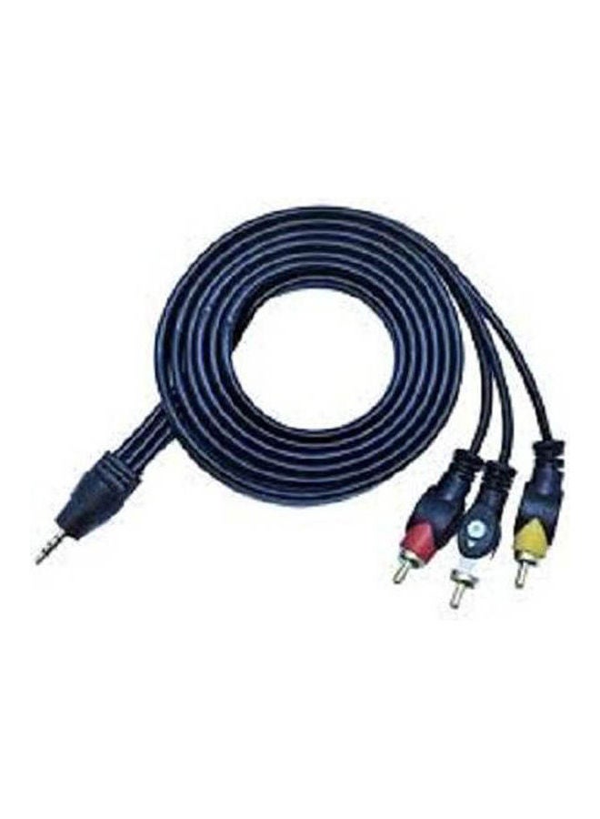 2B-Cv165-3Rca-Dc3.5 Audio Video Cable Black