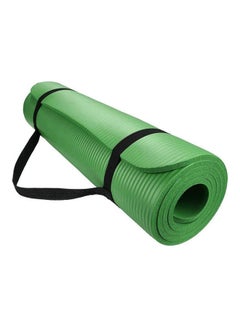 Kanteen Store Pure Color Anti-Skid Yoga Mat Nonslip Fitness Pad 10Mm Thick With Carrying Strap & Bag - Green 