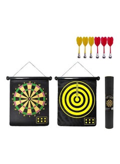 Generic Two Sided Magnetic Dart Board With 6 Safety Darts - 15 Inch 