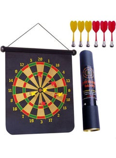 Generic Two Sided Magnetic Dart Board With 6 Safety Darts - 17 Inch 