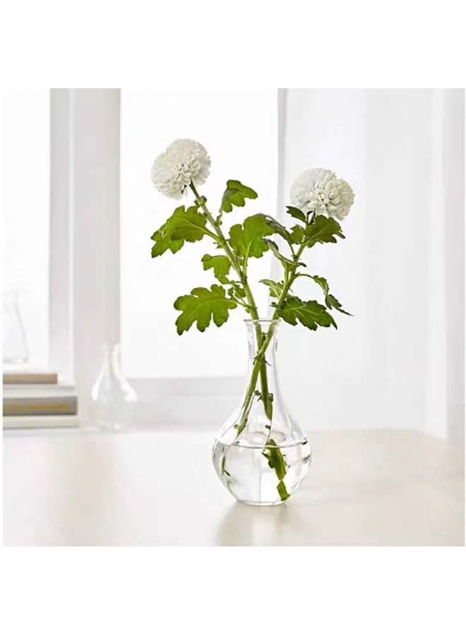 fashionhome Glass Flowers Bottle Vase Transparent 3.5x17cm  - Image 1