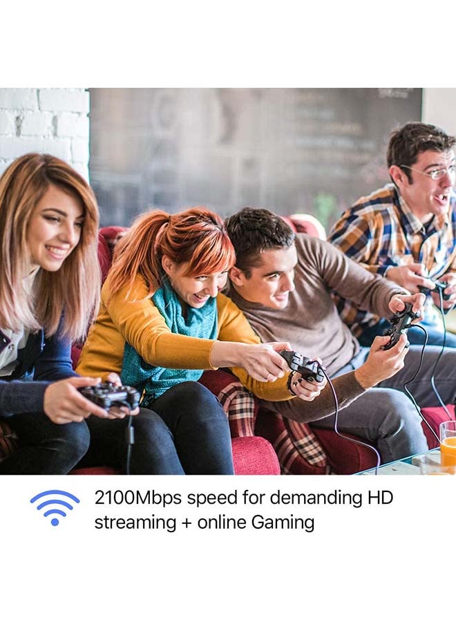 Tenda AC23 AC2100 Smart Dual Band Gigabit WiFi Router Black  - Image 3