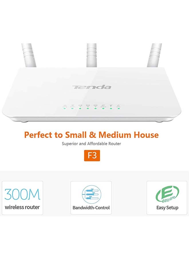 Tenda - 300Mbps Wi-Fi Router (Not A Modem) White - Image 1