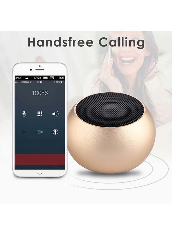 Mini Wireless Portable Bluetooth 4.2 With TWS Function Gold - Image 3