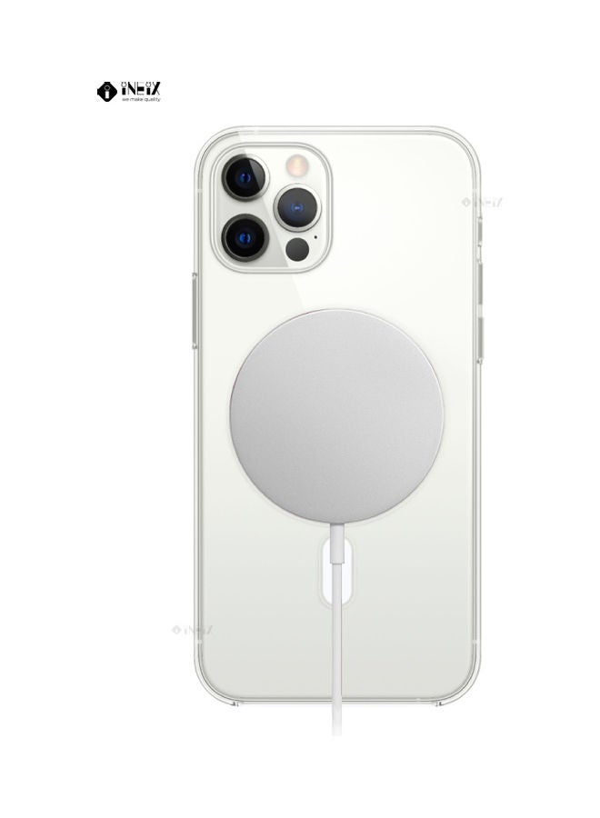 INEIX - MagSafe Compatible Silicone Case Cover For Apple iPhone 12 Pro Clear - Image 1