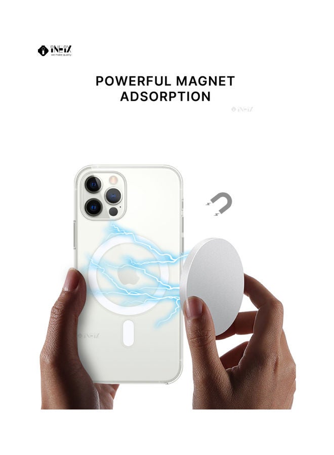 INEIX - MagSafe Compatible Silicone Case Cover For Apple iPhone 12 Pro Clear - Image 1