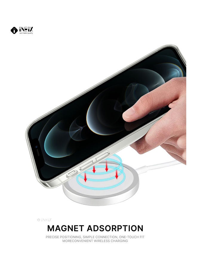 INEIX - MagSafe Compatible Silicone Case Cover For Apple iPhone 12 Pro Clear - Image 1